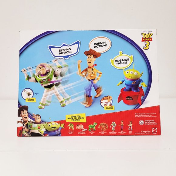 Toy Story 3 Super Sprint Woody, Zip Action Buzz Lightyear and Alien Playset BNIB - Picture 3 of 8